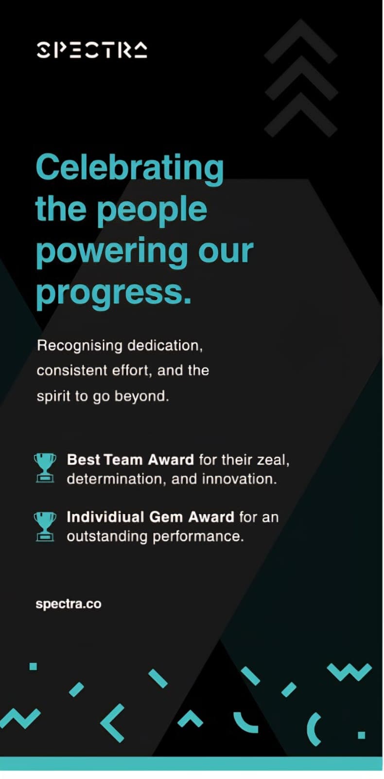 Spectra people-led award communication in a dark variant