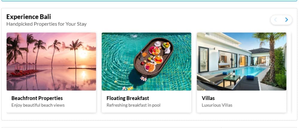 MakeMyTrip Experience Bali destination collection
